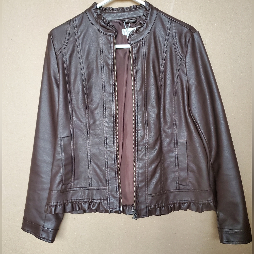 Christopher & Banks "leather" jacket, medium